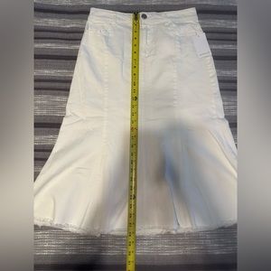 White Jean Denim skirt